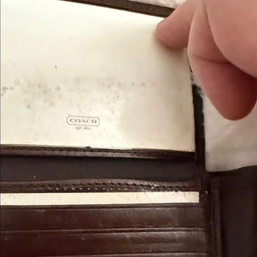 Coach Dark Brown Leather Wallet - Picture 4 of 5